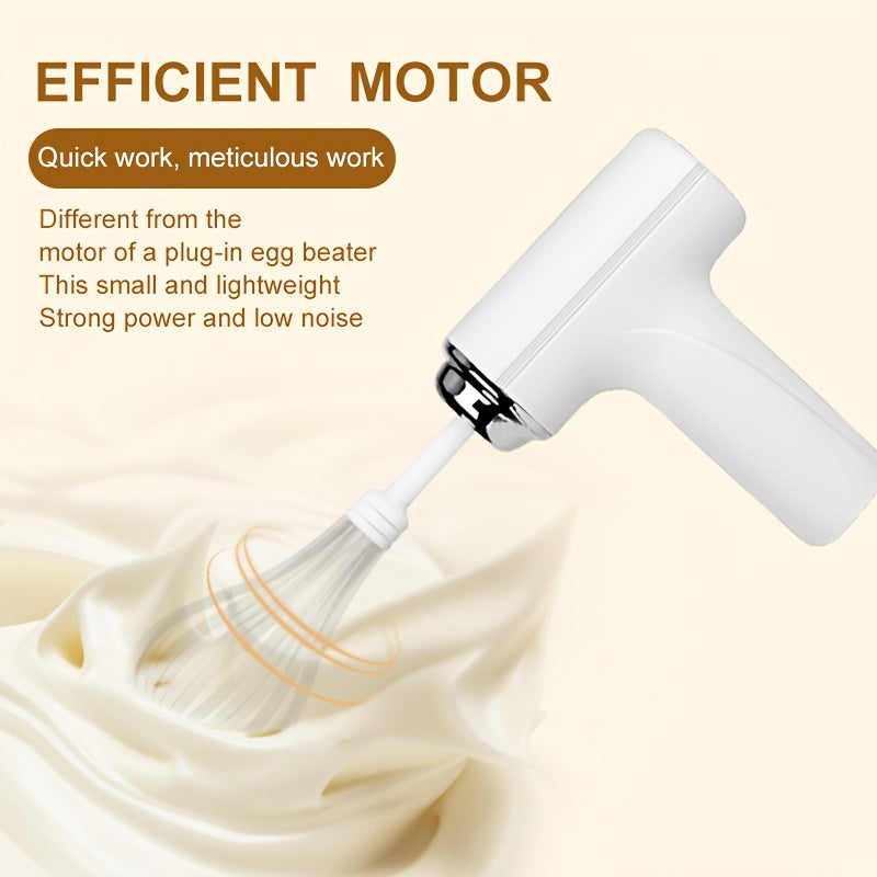 Handheld Electric Cake Mixer and Whisker - USB Charging, Battery Operated, Portable, Lightweight, Easy-to-Use Hand Blender for Baking Cakes, Cookies, Muffins - Perfect for Home Bakers and Professionals