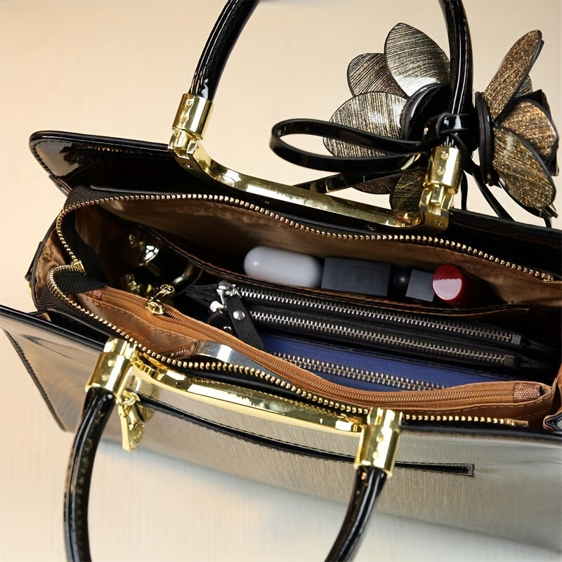 Vintage Floral Convertible Crossbody Handbag for Women – Elegant, Spacious & Versatile Purse with Removable Shoulder Strap, Stylish PU Leather Design for Daily Use & Travel