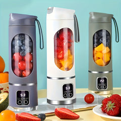 [Portable Blender] Portable USB-Rechargeable Blender & Juicer | Easy Clean, 10.14oz to 16.91oz Capacity, Perfect for Fruit & Vegetable Drinks, Milkshakes