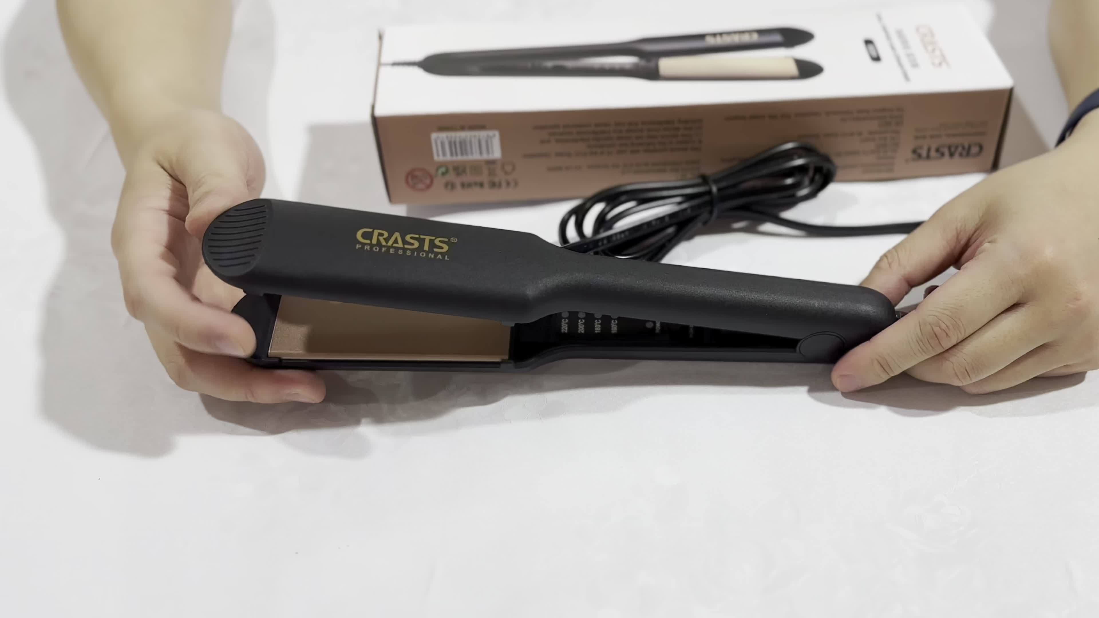 Professional Hair Straightener, 2-in-1 Ceramic Flat Iron For Straightening And Curling, Adjustable Temperature, Dual-Purpose Hair Styling Tool For Bangs And Curls, Gifts For Women
