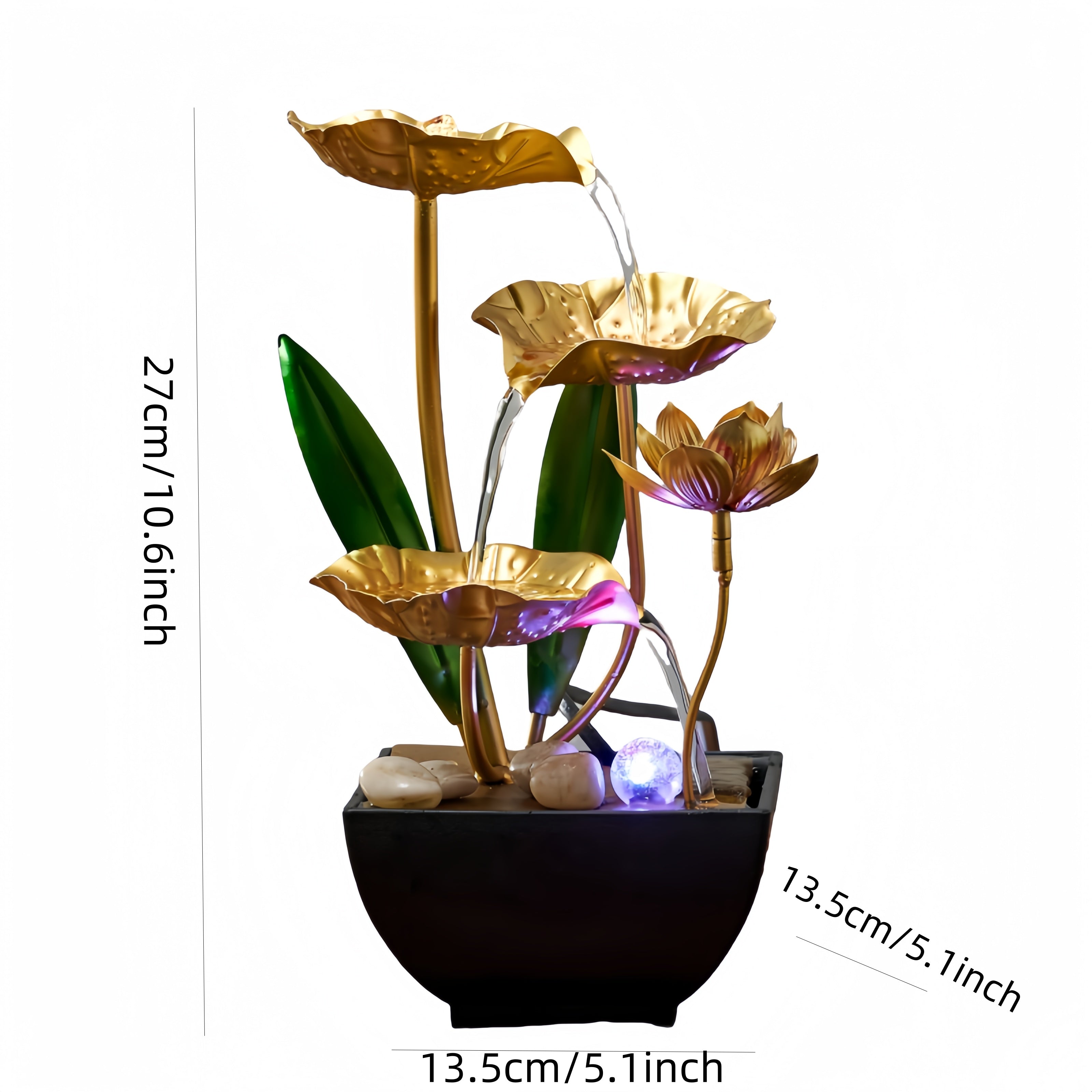 Small Indoor Fountain Automatic Humidifier Desktop Decor for Living Room and Bedroom Relaxation Craft