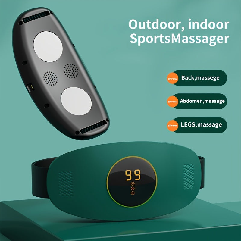 Rechargeable Waist Massager with Vibration - Includes Elastic Belt, USB Charging