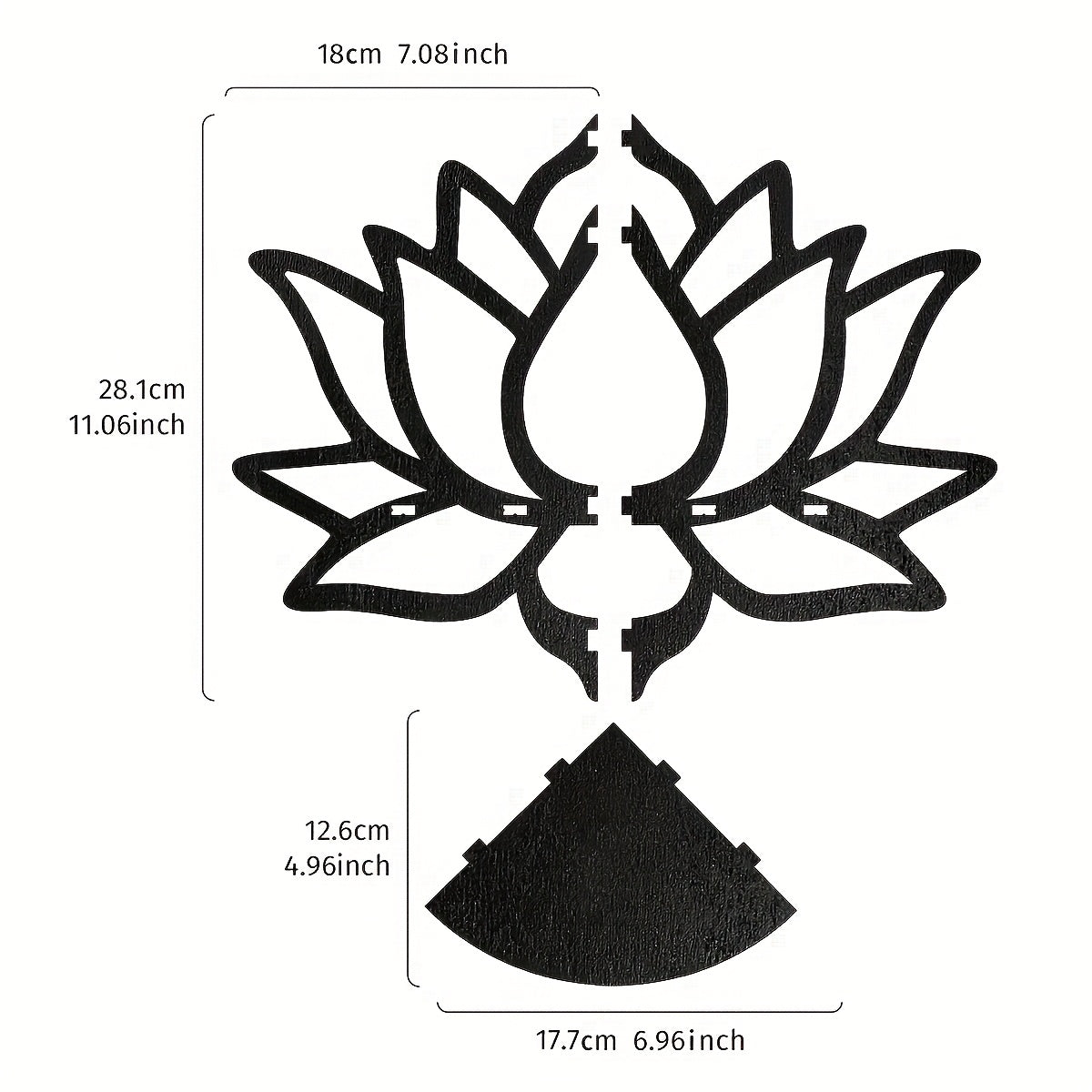 1pc Creative for Lotus Flower Wall Corner Shelf, Right Angle Decorative Wall Shelf, Suitable for Home Decoration Wall Decoration
