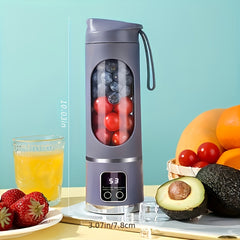 [Portable Blender] Portable USB-Rechargeable Blender & Juicer | Easy Clean, 10.14oz to 16.91oz Capacity, Perfect for Fruit & Vegetable Drinks, Milkshakes