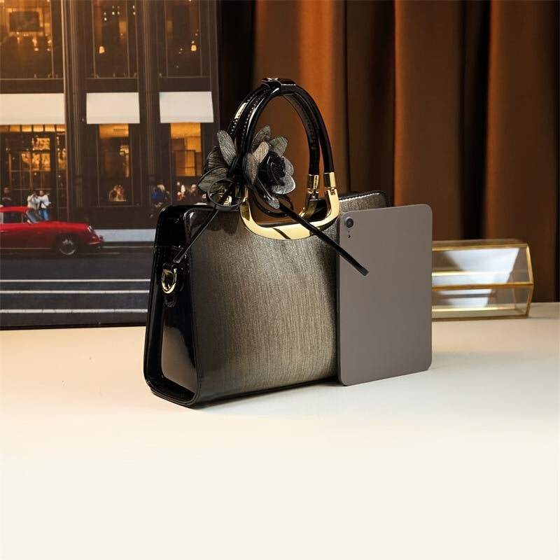 Vintage Floral Convertible Crossbody Handbag for Women – Elegant, Spacious & Versatile Purse with Removable Shoulder Strap, Stylish PU Leather Design for Daily Use & Travel