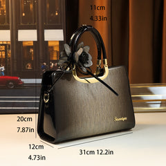 Vintage Floral Convertible Crossbody Handbag for Women – Elegant, Spacious & Versatile Purse with Removable Shoulder Strap, Stylish PU Leather Design for Daily Use & Travel