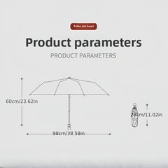1 Automatic Open Sunshade Umbrella with Love Print Pattern Illustration, Foldable Portable Travel Daily Umbrella for Men and Women, Student Umbrella, Korean Style Fresh Sunshade Outdoor Umbrella