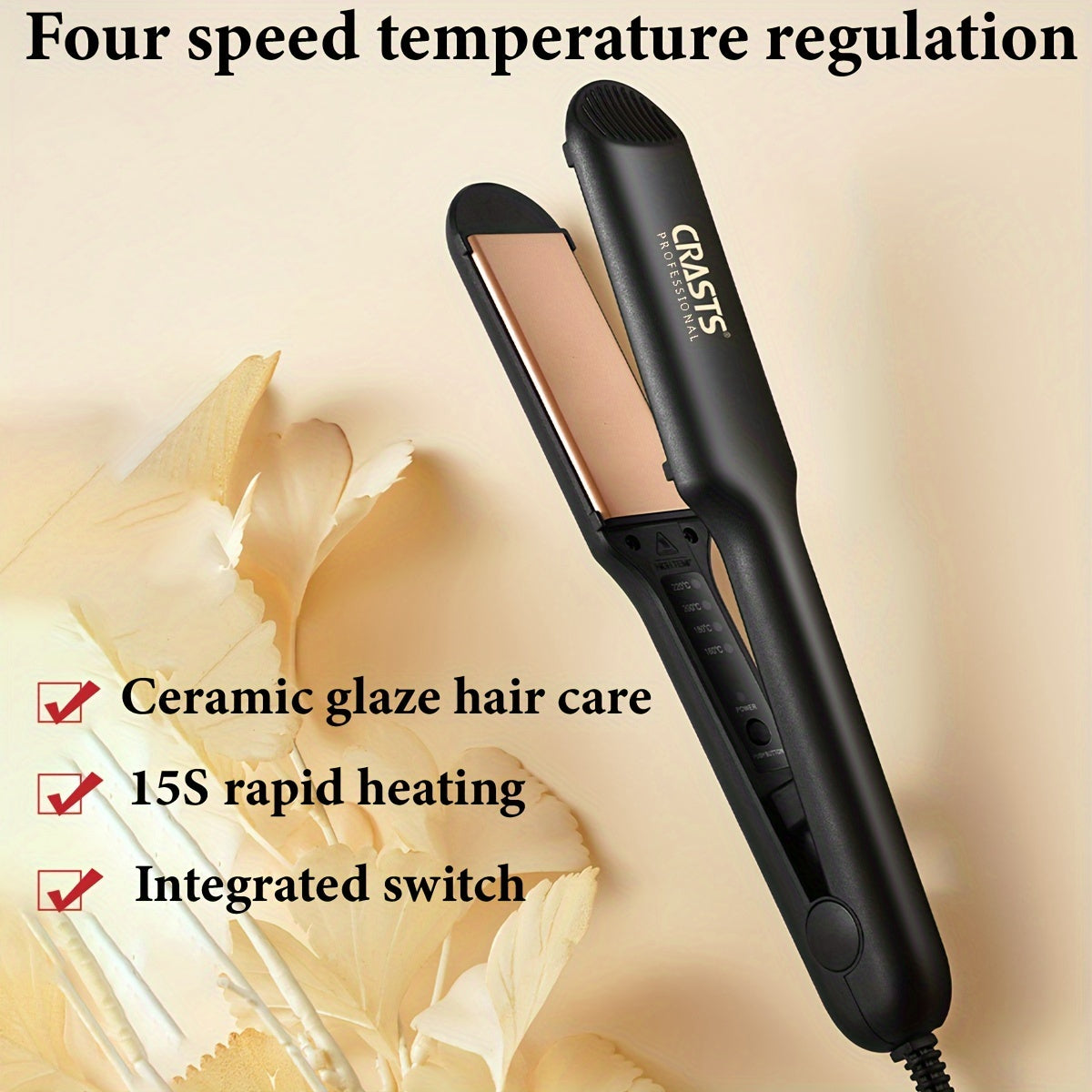 Professional Hair Straightener, 2-in-1 Ceramic Flat Iron For Straightening And Curling, Adjustable Temperature, Dual-Purpose Hair Styling Tool For Bangs And Curls, Gifts For Women