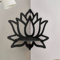 1pc Creative for Lotus Flower Wall Corner Shelf, Right Angle Decorative Wall Shelf, Suitable for Home Decoration Wall Decoration