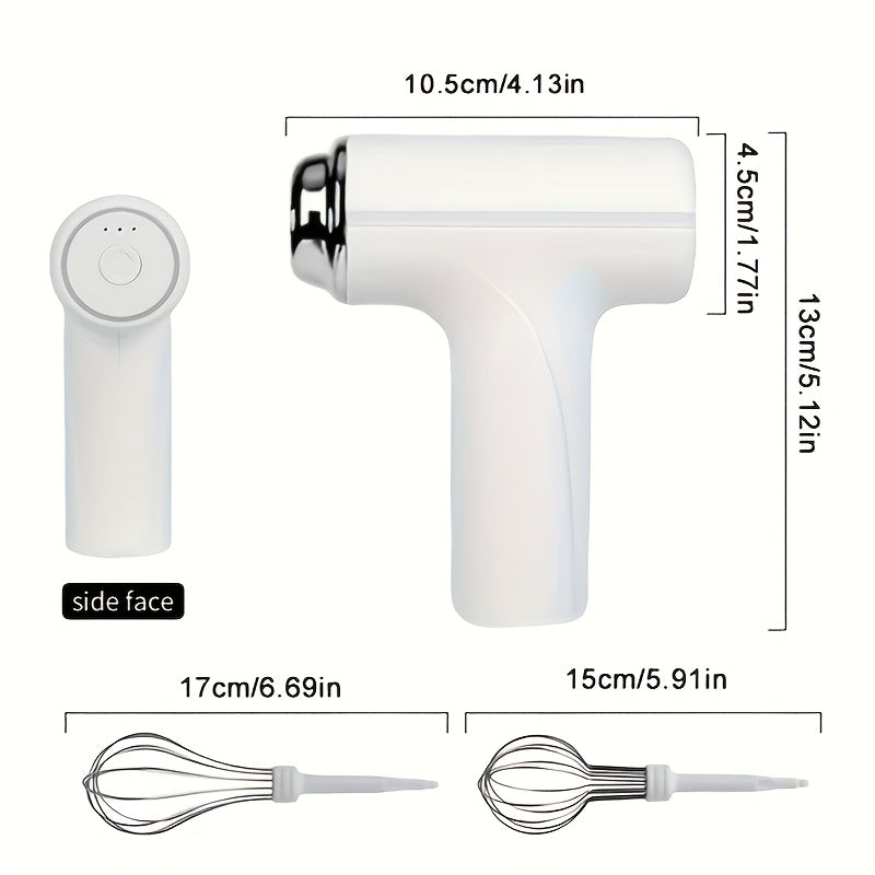 Handheld Electric Cake Mixer and Whisker - USB Charging, Battery Operated, Portable, Lightweight, Easy-to-Use Hand Blender for Baking Cakes, Cookies, Muffins - Perfect for Home Bakers and Professionals