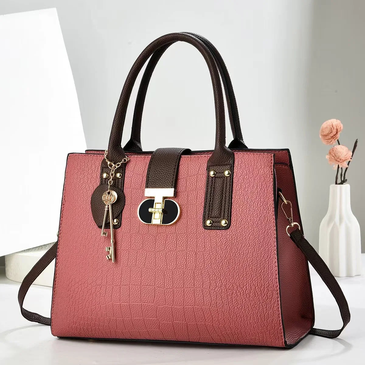 2025 Popular PU Leather Women's Bag Large Capacity Trendy Women's Handbag Women Sac