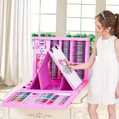 [208pcs Art Supplies] 208pcs Professional Art Supplies - Oil Pastels, Colored Pencils, Markers, Drawing Tools in Ergonomic Holder Box | Vibrant Art Supplies for Young Artists, Creative Playset with Durable Art Materials