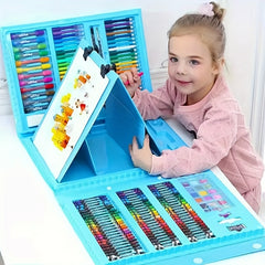 [208pcs Art Supplies] 208pcs Professional Art Supplies - Oil Pastels, Colored Pencils, Markers, Drawing Tools in Ergonomic Holder Box | Vibrant Art Supplies for Young Artists, Creative Playset with Durable Art Materials