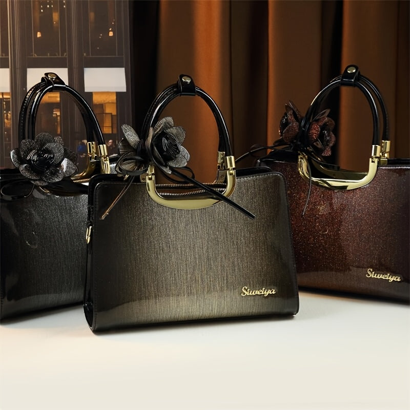 Vintage Floral Convertible Crossbody Handbag for Women – Elegant, Spacious & Versatile Purse with Removable Shoulder Strap, Stylish PU Leather Design for Daily Use & Travel